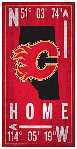 Fan Creations NHL Calgary Flames Unisex Calgary Flames Coordinate Sign, Team Color, 6 x 12 - 757 Sports Collectibles