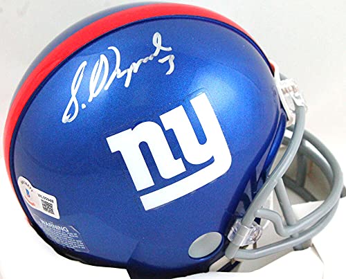 Sterling Shepard Autographed New York Giants Mini Helmet- Beckett W Silver - 757 Sports Collectibles