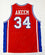 Akeem Olajuwon Autographed Red College Style Jersey- JSA Witnessed Authenticated - 757 Sports Collectibles