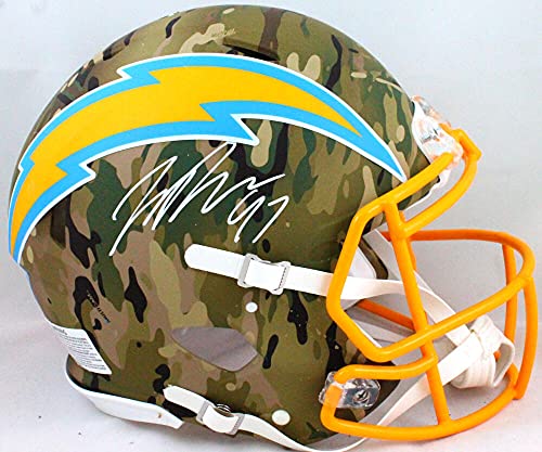 Joey Bosa Autographed LA Chargers F/S Camo Authentic Helmet- Beckett W White - 757 Sports Collectibles