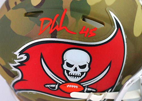 Devin White Autographed Tampa Bay Bucs Camo Speed Mini Helmet - Beckett W Red - 757 Sports Collectibles