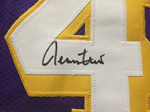 Autographed/Signed Jerry West Los Angeles LA Purple Basketball Jersey JSA COA - 757 Sports Collectibles