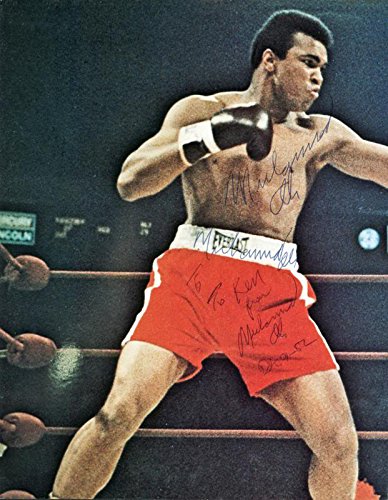 Muhammad Ali Authentic Triple Signed 8X10.5 Magazine Page Photo JSA #X35536 - 757 Sports Collectibles