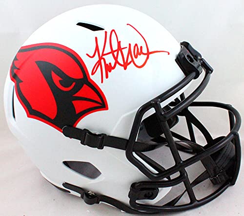 Kurt Warner Autographed Cardinals Lunar Speed F/S Helmet- Beckett W Red - 757 Sports Collectibles