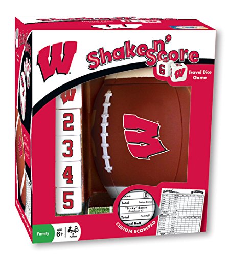 MasterPieces NCAA Wisconsin Badgers Shake N' Score Travel Dice Game - 757 Sports Collectibles