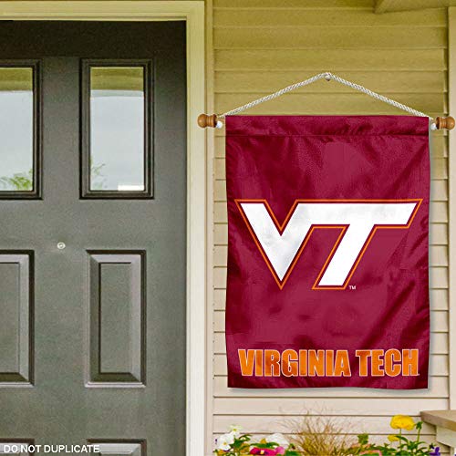 Virginia Tech Hokies VT Banner with Hanging Pole - 757 Sports Collectibles