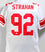 Michael Strahan Autographed White Pro Style Jersey- Beckett W Auth 9 - 757 Sports Collectibles