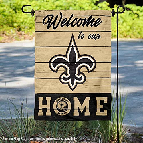 WinCraft New Orleans Saints Welcome Home Decorative Garden Flag Double Sided Banner - 757 Sports Collectibles