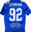 Michael Strahan Autographed Blue STAT Pro Style Jersey-Beckett W Hologram - 757 Sports Collectibles