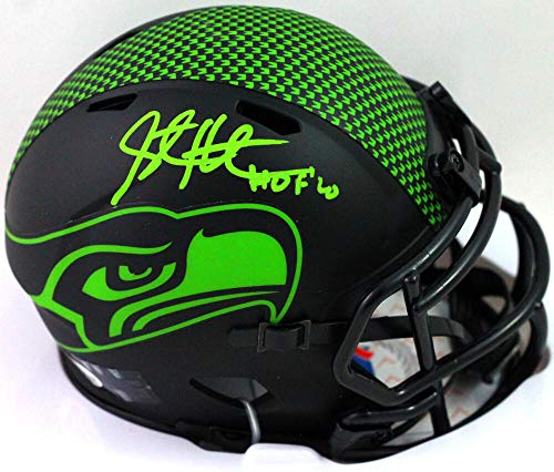 Steve Hutchinson Autographed Seahawks Eclipse Mini Helmet W/HOF- Beckett W Green - 757 Sports Collectibles