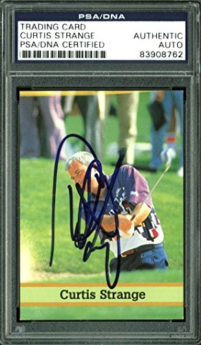 Curtis Strange Authentic Signed Card Fax Pax Golf #10 PSA/DNA Slabbed - 757 Sports Collectibles