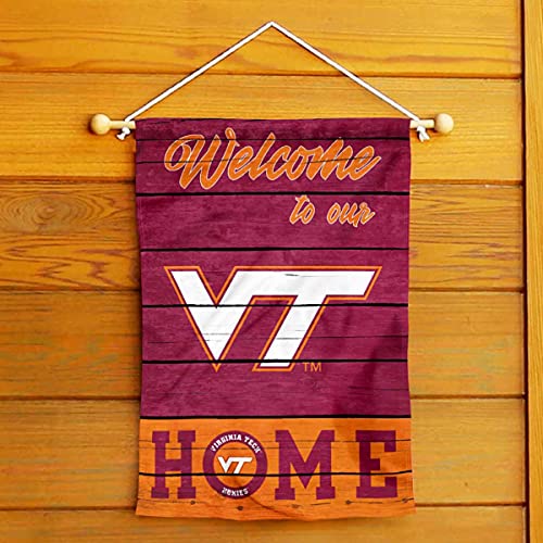 Virginia Tech Hokies Welcome To Our Home Double Sided Garden Yard Flag - 757 Sports Collectibles