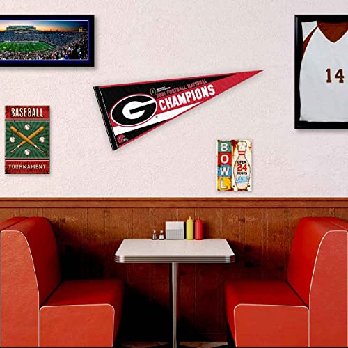 Georgia Bulldogs Football Playoff 2021 National Champions Pennant Banner Flag - 757 Sports Collectibles