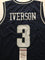 Autographed/Signed Allen Iverson Georgetown Blue College Basketball Jersey JSA COA