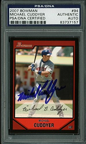 Twins Michael Cuddyer Authentic Signed Card 2007 Bowman #94 PSA/DNA Slabbed - 757 Sports Collectibles