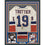 Framed Autographed/Signed Bryan Trottier"HOF 97" 33x42 New York White Hockey Jersey JSA COA