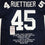 Autographed/Signed Rudy Ruettiger Notre Dame Blue Stat College Football Jersey JSA COA