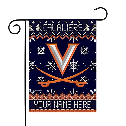 Rico Industries NCAA Virginia Cavaliers Winter/Snowflake Personalized Garden Flag - 757 Sports Collectibles