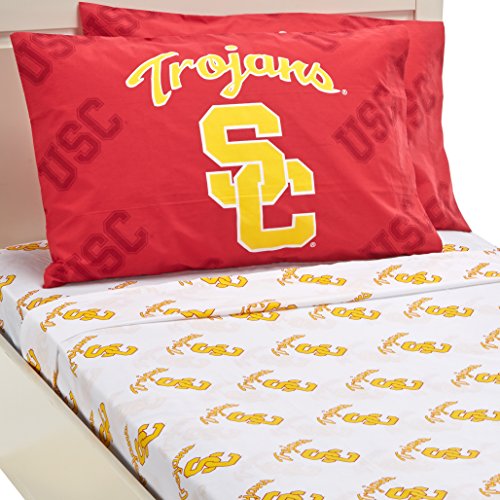 The Northwest Company Officially Licensed NCAA Full Sheet Set, USC Trojans - 757 Sports Collectibles