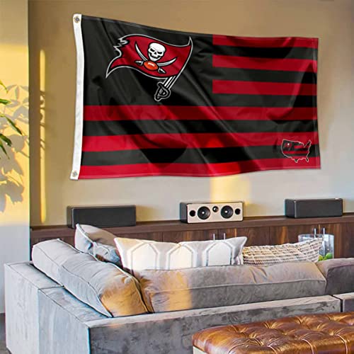 WinCraft Tampa Bay Buccaneers USA American Nation Stripes 3x5 Grommet Flag - 757 Sports Collectibles