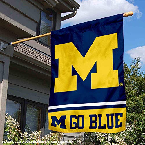 Michigan Wolverines Go Blue House Flag Banner - 757 Sports Collectibles