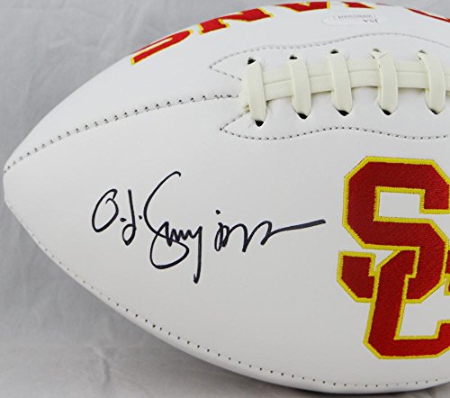 O. J. Simpson Autographed USC Logo Football W/ Heisman- JSA W Auth - 757 Sports Collectibles