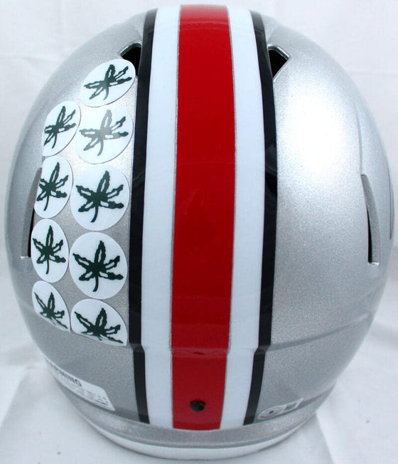 Jaxon Smith-Njigba Autographed Ohio State F/S Speed Helmet-Beckett Hologram Black - 757 Sports Collectibles