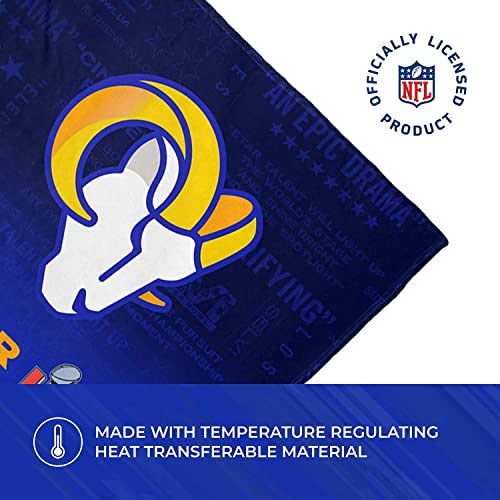 : Northwest The Company NFL Los Angeles Rams Super Bowl LVI  Champions Silk Touch Throw Blanket, 50 x 60, Grande : Sports & Outdoors