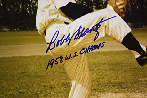 Bobby Shantz WS Champs Autographed 8x10 Pitching Photo- JSA Authenticated - 757 Sports Collectibles