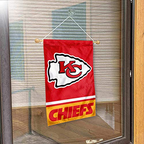 Kansas City Chiefs Banner Window Wall Hanging Flag with Suction Cup - 757 Sports Collectibles