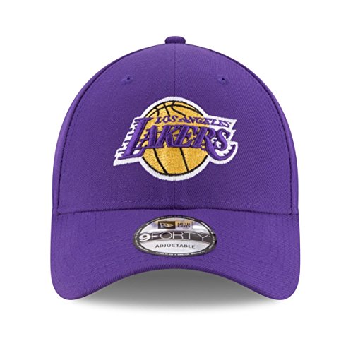 New Era NBA 9FORTY Los Angeles Lakers Hat The League Adult Adjustable Cap Purple - 757 Sports Collectibles