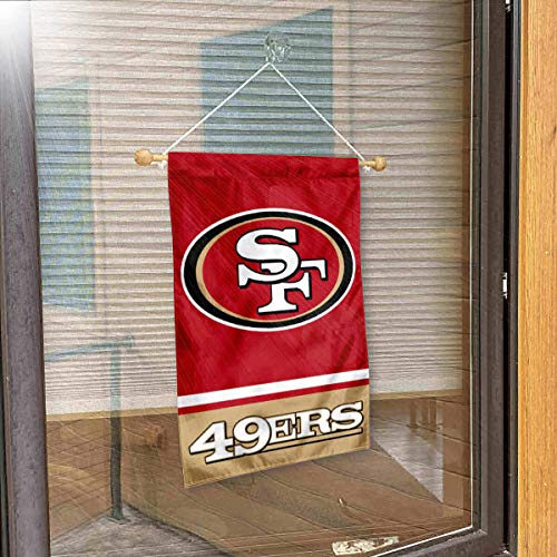 San Francisco 49ers Banner Window Wall Hanging Flag with Suction Cup - 757 Sports Collectibles