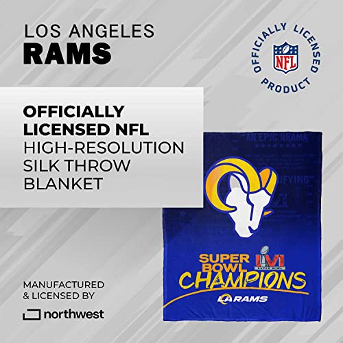 NFL Los Angeles Rams Super Bowl LVI Champions Silk Touch Throw Blanket