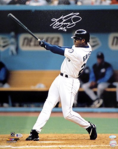 Ken Griffey Jr. Seattle Mariners Autographed 16 x 20 Swinging