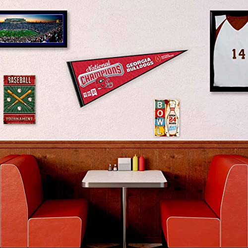 Georgia Bulldogs College Football 3 Time National Champions Pennant Banner Flag - 757 Sports Collectibles