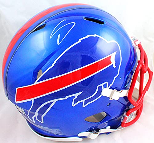 Stefon Diggs Autographed Buffalo Bills F/S Flash Speed Authentic Helmet-Beckett W Hologram White - 757 Sports Collectibles