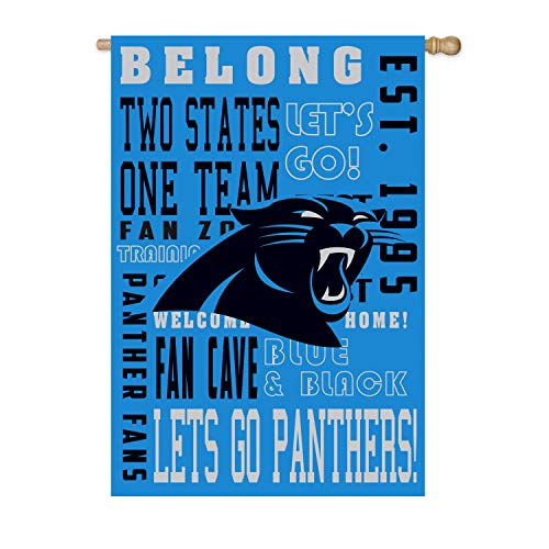 Carolina Panthers Fan Rules House Flag - 28 x 44 Inches - 757 Sports Collectibles