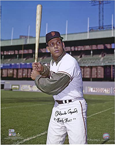 Orlando Cepeda Autographed 16" x 20" Photograph with"Baby Bull" Inscription - Autographed MLB Photos - 757 Sports Collectibles