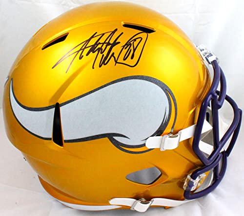 Adrian Peterson Autographed Vikings F/S Flash Speed Helmet-Beckett W Hologram Black - 757 Sports Collectibles