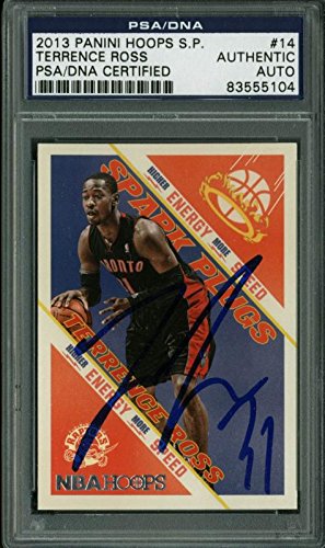 Raptors Terrence Ross Signed Card 2013 Panini Spark Plugs #14 PSA/DNA Slabbed - 757 Sports Collectibles