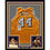 Framed Autographed/Signed Jerry West 33x42 Los Angeles LA Yellow Basketball Jersey JSA COA