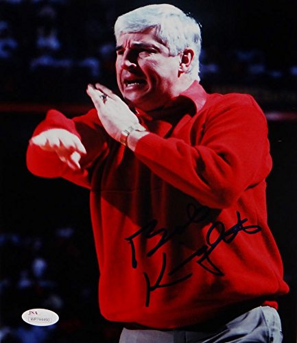 Bob Knight Autographed Indiana 8x10 Photo Close Up w/ Hands-JSA W Auth Blue