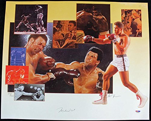 Muhammad Ali Signed Authentic 15.5X19 Lithograph Lmt Ed 330/500 PSA/DNA #S00889 - 757 Sports Collectibles