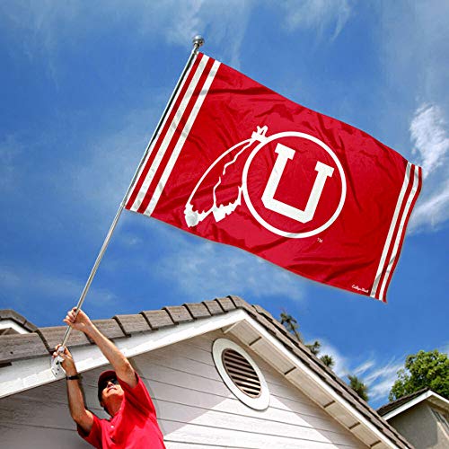 College Flags & Banners Co. Utah Vintage Retro Throwback 3x5 Banner Flag - 757 Sports Collectibles