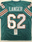 Autographed/Signed Jim Langer"HOF 87" Miami Teal Football Jersey JSA COA - 757 Sports Collectibles