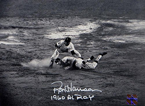 Ron Hansen Signed Orioles 8x10 Sliding Photo W/ AL ROY- The Jersey Source Auth