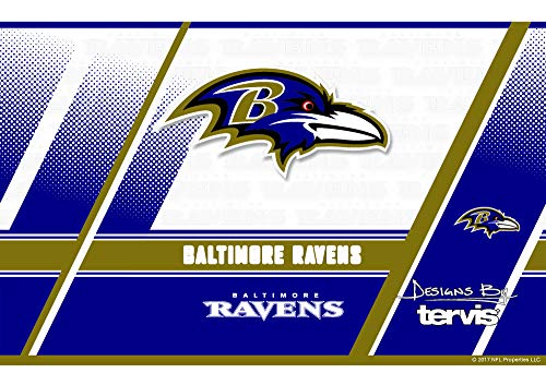 Tervis Triple Walled NFL Baltimore Ravens Insulated Tumbler Cup Keeps Drinks Cold & Hot, 20oz - Stainless Steel, Edge - 757 Sports Collectibles