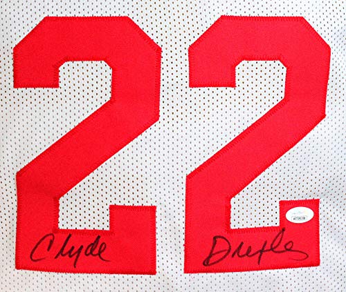 Clyde Drexler Autographed White TB Pro Style Jersey- JSA W - 757 Sports Collectibles