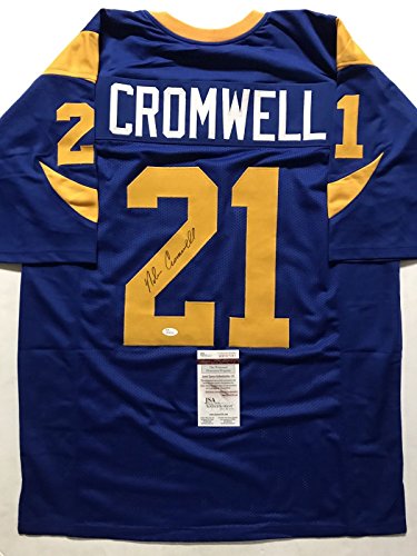 Autographed/Signed Nolan Cromwell Los Angeles LA Blue Football Jersey JSA COA - 757 Sports Collectibles