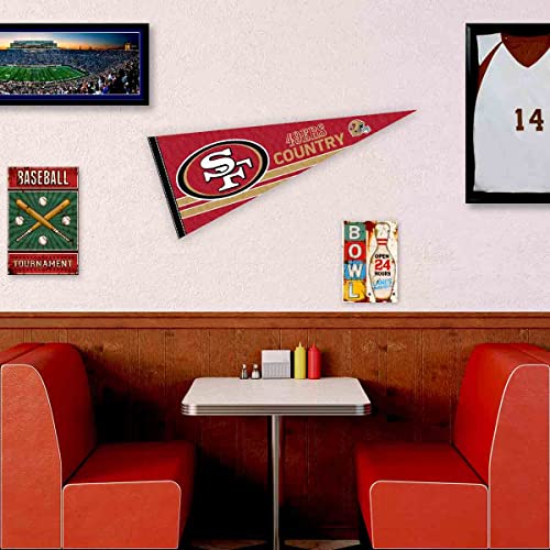WinCraft San Francisco 49ers Niners Country Pennant Banner Flag - 757 Sports Collectibles